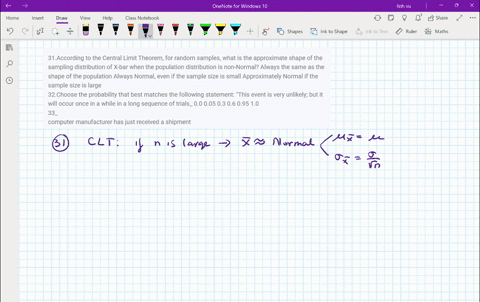 31according-to-the-central-limit-theorem-for-random-samples-what-is-the-approximate-shape-of-the-sampling-distribution-of-x-bar-when-the-population-distribution-is-non-normal-always-the-same-33785