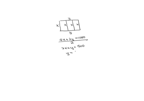 Subdivide Rectangle 7. 100 m of fence are used to create a rectangular enclosure which is ...