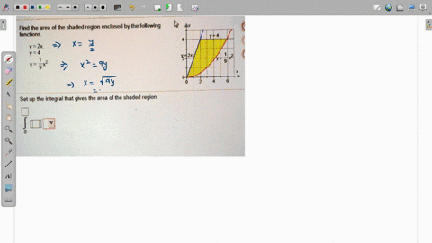 find-the-area-of-the-shaded-region-enclosed-by-the-following-functions-y-set-up-the-integral-that-gives-the-area-of-the-shaded-region-y-2x-y4-49786