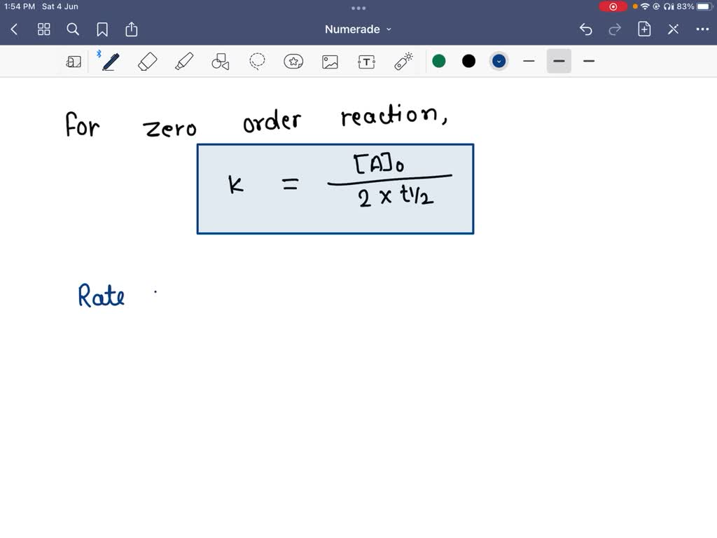 solved-the-half-life-for-the-zero-order-reaction-a-products-is-276-s