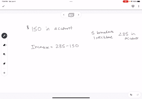 melinda-creates-jewelry-after-purchasing-supplies-she-had-150-left-in-her-account-she-sells-five-bracelets-and-a-necklace-making-her-new-account-total-235-if-the-necklace-sold-for-2250-which-62186