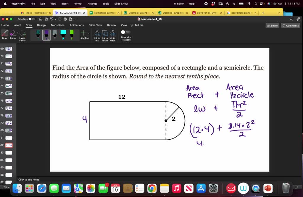 solved-find-the-area-of-the-figure-below-composed-of-a-rectangle-and