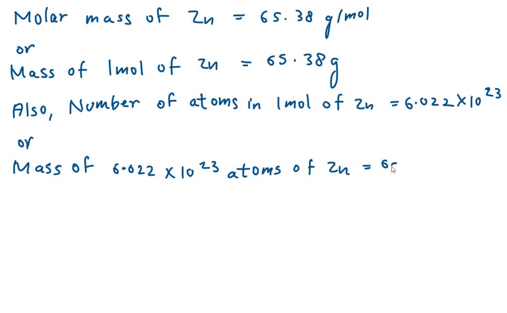 SOLVED: How many grams contain 1.45 * 10^21 zinc atoms?