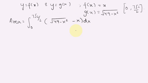 use-a-geometric-formula-to-find-the-area-between-the-graphs-of-y-fx-and-y-gx-over-the-indicated-interval-712-fx-x-gx-149-x2-the-area-is-type-an-exact-answer-using-i-as-needed-32546