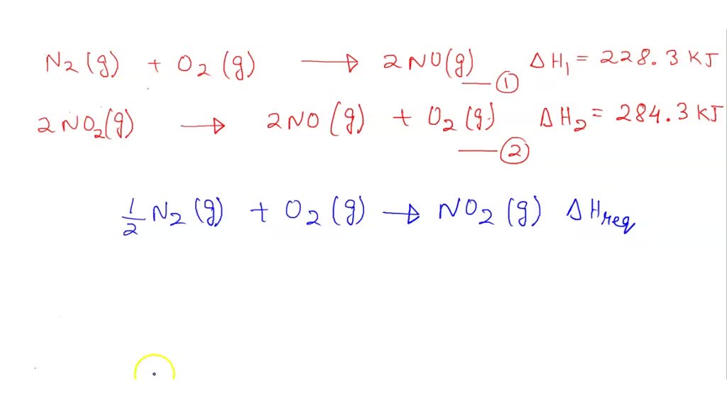 SOLVED Nitrogen gas is combined with oxygen gas [N2(g) + O2 → 2 NO(g
