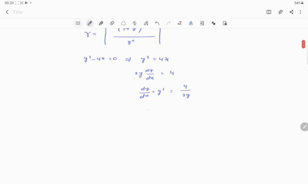 solved-find-the-radius-of-curvature-of-a-parabola-y2-4x-0-at-point-3-6