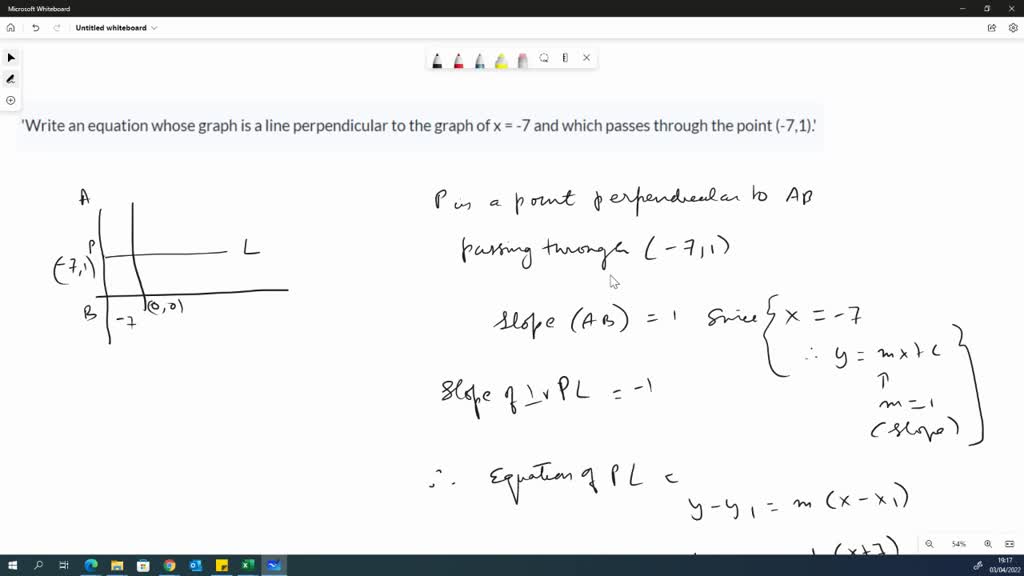 solved-write-an-equation-whose-graph-is-a-line-perpendicular-to-the