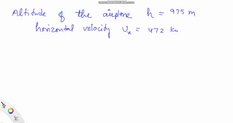 after-a-package-is-dropped-from-the-plane-how-long-will-it-take-for-it-to-reach-sea-level-from-the-time-it-is-dropped-assume-that-the-package-like-the-plane-has-an-initial-velocity-of-472-kmhour-in-th