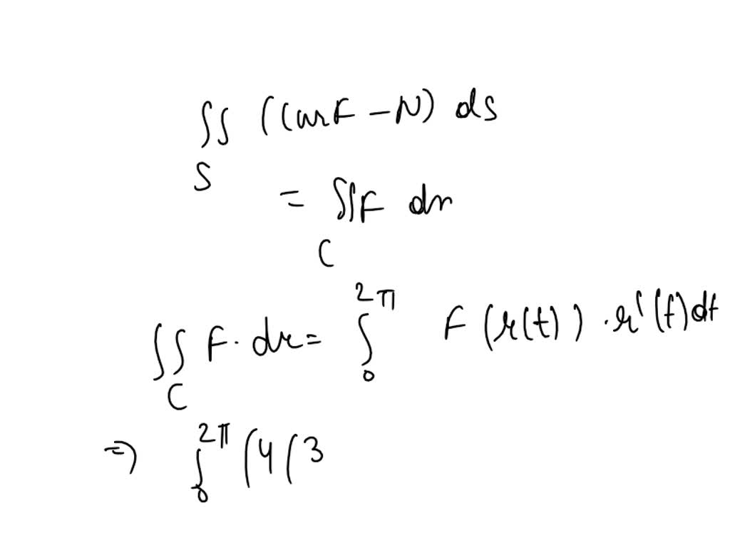 Solved Use Stokes Theorem To Evaluate âˆ¬ Curl F Â· N Ds For The