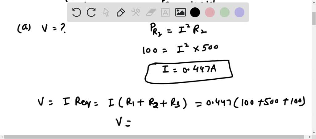 SOLVED: Resistors in a series with resistance R1 = 100Î©, R2 = 500Î ...