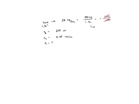 1-given-a-solution-of-dna-is-28-mgml-calculate-the-volume-required-to-make-275-l-of-a-035-gl-solution-of-dna-write-your-numerical-answer-in-the-box-provided-assuming-the-units-are-in-l-give-38218