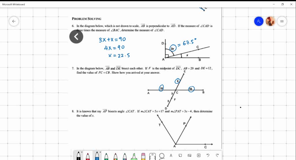 Solved 7. Use the diagram below to determine the following