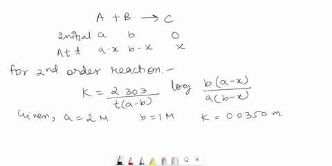 allempls-lelt-check-my-work-areaction-a-b-c-is-first-order-in-a-first-order-in-b-and-second-order-overall-with-a-rate-constant-of-00350-m-is-what-is-the-conccntration-of-c-after-090-minutes-48885