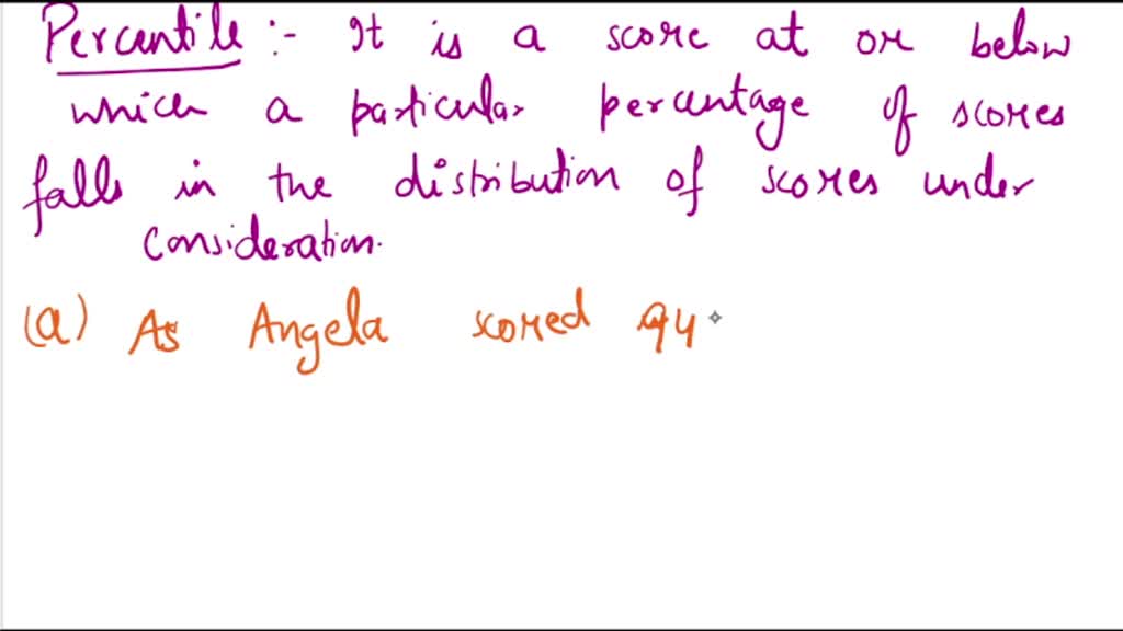 SOLVED Angela Took General Aptitude Test Ad Scored In The 87th Percentile For Aptitude In