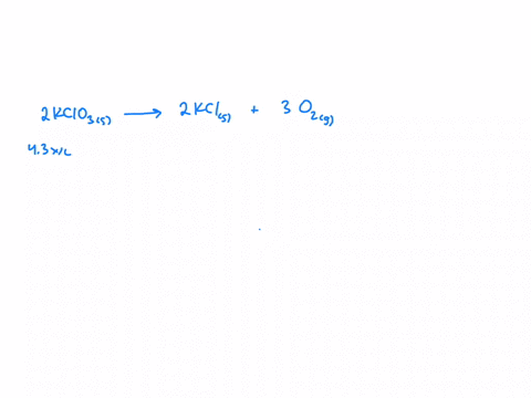 at-elevated-temperatures-potassium-chlorate-decomposes-to-yield-potassium-chloride-and-oxygen-according-to-the-equation-2kclo3s-2kcls-3o2g-when-the-rate-of-decomposition-of-kclo3s-is-43x10-3-89028