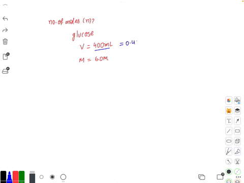how-many-moles-of-glucose-are-needed-to-prepare-400-ml-of-a-60-m-of-glucose-solution