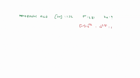 enough-of-a-monoprotic-acid-is-dissolved-in-water-to-produce-a-172172-m-solution-the-ph-of-the-resulting-solution-is-281281-calculate-the-ka-for-the-acid-32646