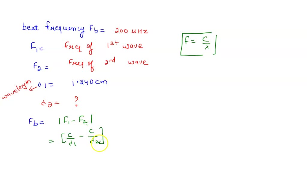 SOLVED Two microwave signals of nearly equal wavelengths can generate beat frequency if both