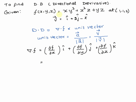 find-the-directional-derivative-of-fxyz-xy2-x2zyz-at-the-point-p112-in-the-direction-of-v-i-2j-k-97368
