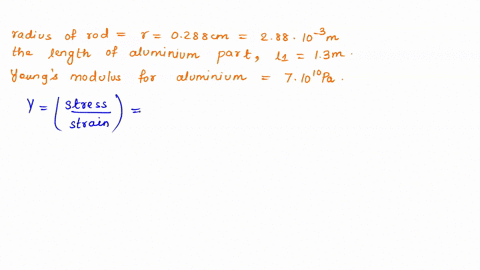 the-radius-of-a-rod-is-0288-cm-the-length-of-aluminum-part-is-13-m-and-of-the-copper-part-is-25-m-determine-the-elongation-of-the-rod-if-it-is-under-a-tension-of-6950-n-youngs-modulus-for-al-36103