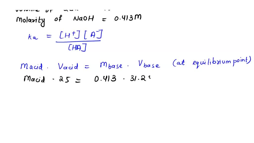 SOLVED 2. Given the following experimental data, calculate the