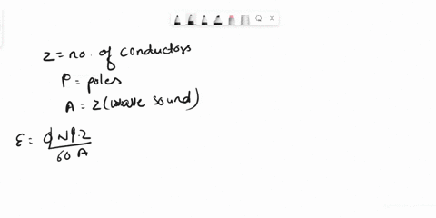 a-6-pole-generator-with-wave-wound-armature-has-54-slots-each-having-24-conductors-the-flux-per-pole-is-001-wb-at-what-speed-must-the-armature-rotate-to-give-an-induced-emf-of-235v-is-ii-wha-96998