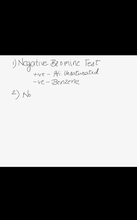 a-student-ran-the-following-experiments-to-determine-the-identity-of-an-unknown-solid-the-solid-gave-a-negative-result-for-both-bromine-test-and-a-permanganate-test-the-compound-did-not-reac-69813