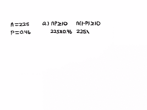a-random-sample-of-size-225-yielded-a-sample-proportion-46-a-is-the-sample-size-large-enough-to-construct-a-large-sample-confidence-interval-for-p-b-construct-a-95-confidence-interval-for-p-95623
