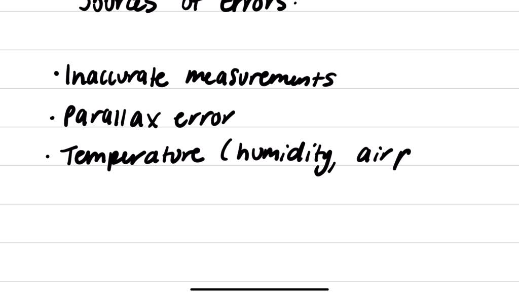 what are sources of errors in resonance tube experiment