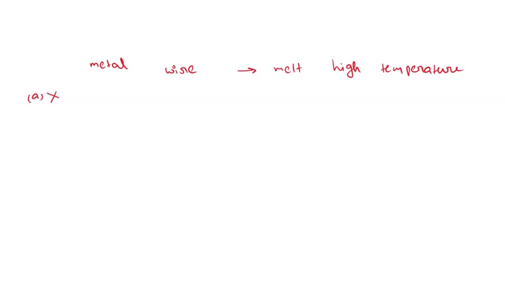 SOLVED A metal wire that is designed to melt at high temperature is