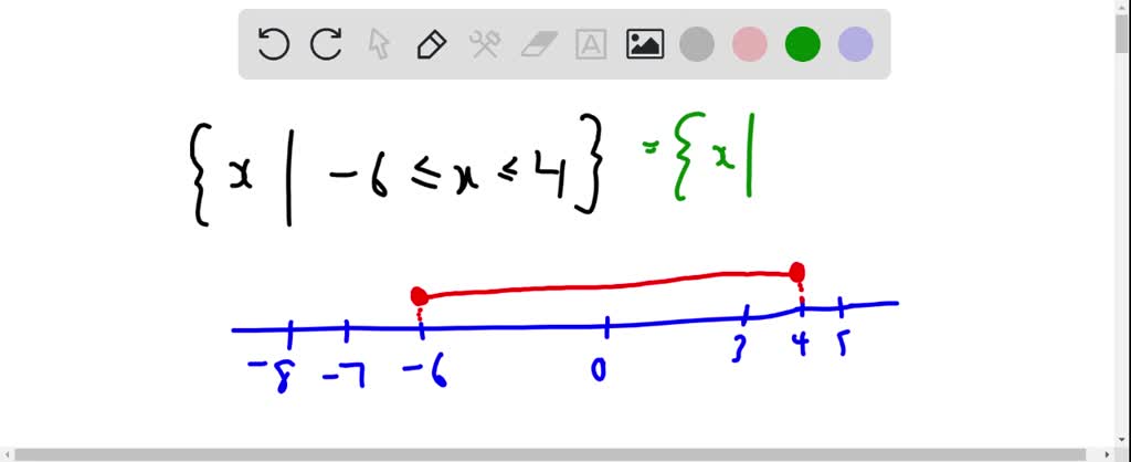 SOLVED: Graph the set x | 6