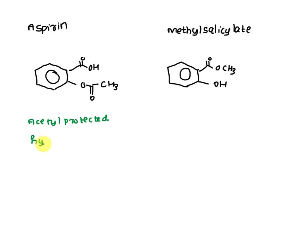 SOLVED Compare and contrast the structures of aspirin and methyl