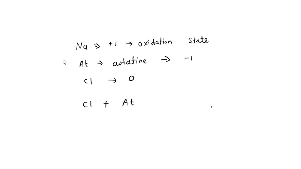 SOLVED Predict the products of the reaction between sodium astatide