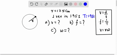 an-object-moves-uniformly-around-a-circular-path-of-radius-175-cm-making-one-complete-revolution-every-195-s-a-what-is-the-translational-speed-of-the-object-ms-b-what-is-the-frequency-of-mot-93304