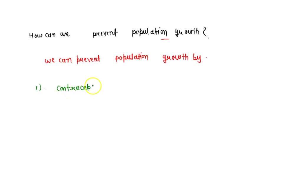 SOLVED How can we prevent population growth?