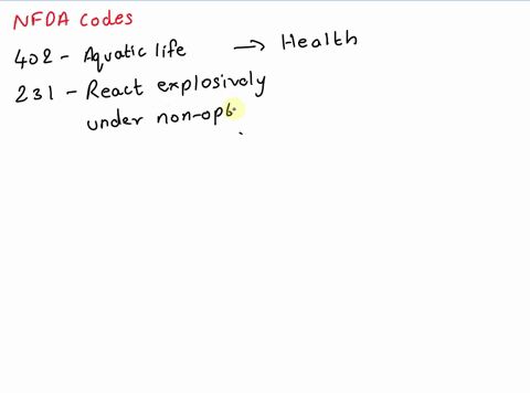 Question 10 which nfpa code represents a chemical with...