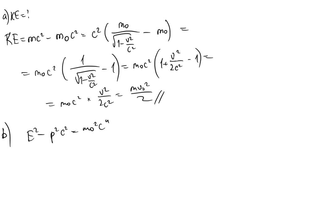 Solved: (a) The Total Energy Of An Object Is Given By E = Mc^2 , Where 