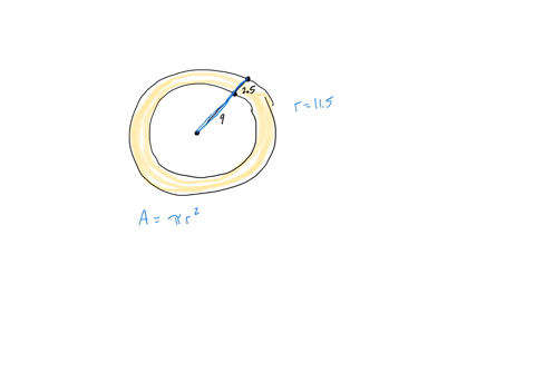 given-the-two-concentric-circles-with-center-h-below-find-the-area-of-the-shaded-region-round-your-answer-to-the-nearest-tenth-if-necessary-25-21064