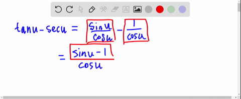 establish-the-identity-cos-u-tan-u-sec-u-1-sin-u-write-the-left-side-in-terms-of-sine-and-cosine_-tan-u-sec-u-simplify-by-writing-the-expression-from-the-previous-step-over-a-common-denomina-82089