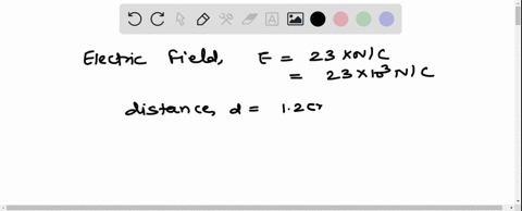 a-uniform-electric-field-exists-between-two-parallel-plates-separated-by-12-cm-the-intensity-of-the-electric-field-is-23000-nc-what-is-the-potential-difference-between-the-plates-71605