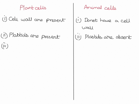 make-a-comparison-and-write-down-ways-in-which-plant-cell-are-different-from-animals-cell-17273