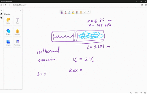 a-gas-fills-the-right-portion-of-a-horizontal-cylinder-whose-radius-is-685-cm-the-initial-pressure-of-the-gas-is-197-x-105-pa-a-frictionless-movable-piston-separates-the-gas-from-the-left-po-82532