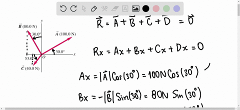 three-horizontal-ropes-pull-on-a-large-stone-stuck-in-the-ground-producing-the-vector-forces-overrightarrowa-overrightarrowb-and-overrightarrowc-shown-in-fig-p160-find-the-magnitude-and-direction-of-3