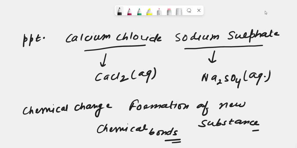SOLVED What is the precipitate formed by mixing calcium chloride and