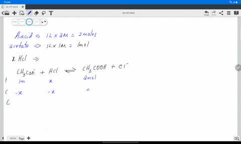 what-amount-of-hcl-gas-must-be-added-to-100-l-of-a-buffer-solution-that-contains-acetic-acid-20-mand-21375