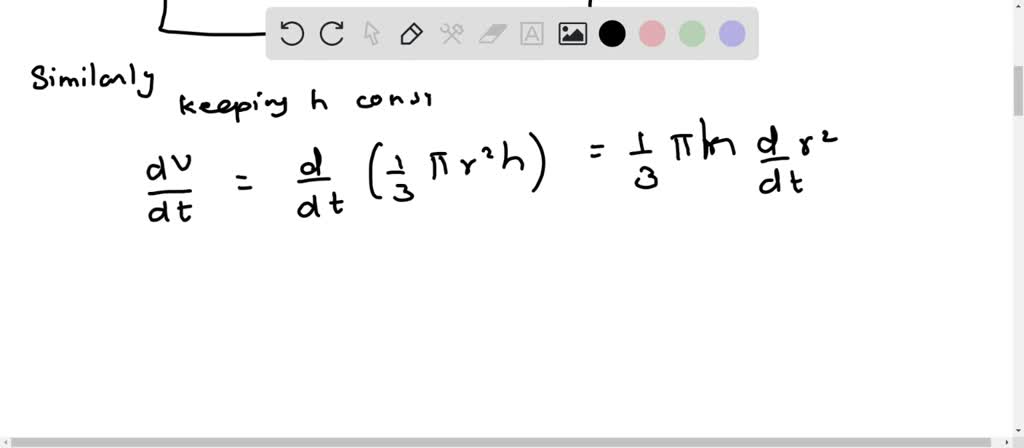 SOLVED A How Is DV dt Related To Dh dt If Ris Constant B How Is DV 