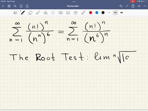 use-the-root-test-to-determine-if-the-series-converges-or-diverges-nyn-1g-converges-diverges-05011
