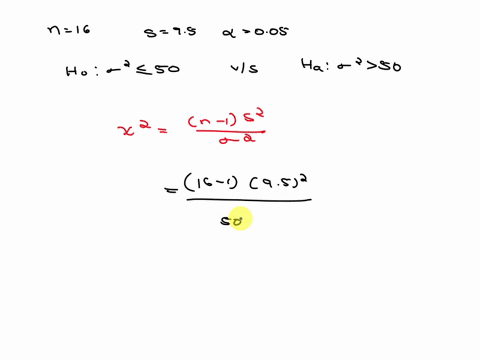 a-sample-of-16-items-provides-sample-standard-deviation-of-95-test-the-following-hypotheses-using-ho-0-2-50-ha-0-2-50-calculate-the-value-of-the-test-statistic-to-2-decimals-05_-the-p-value-59928