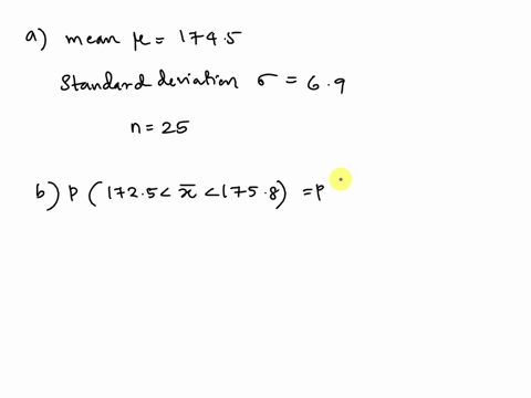 the-heights-of-1000-students-are-approximately-normally-distributed-with-a-mean-of-1745-centimeters-and-a-standard-deviation-of-69-centimeters_-suppose-200-random-samples-of-size-25-are-draw-86074