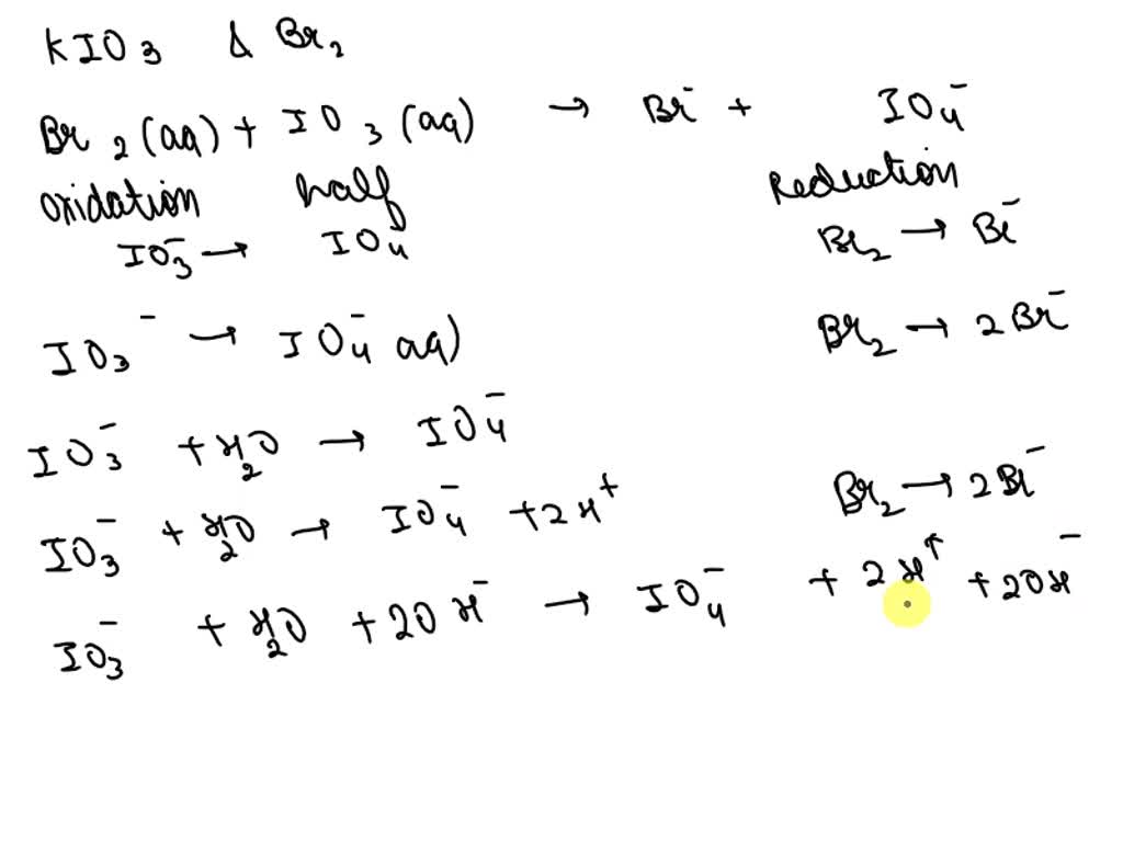 SOLVED: a) Balance the equation for the reaction between bromine, Br2 ...